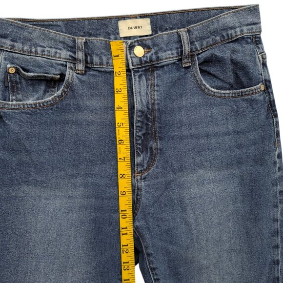 DL1961 Patti Straight Ankle Jeans Womens Blue Fisher High Rise Denim Size 29 - Picture 9 of 13